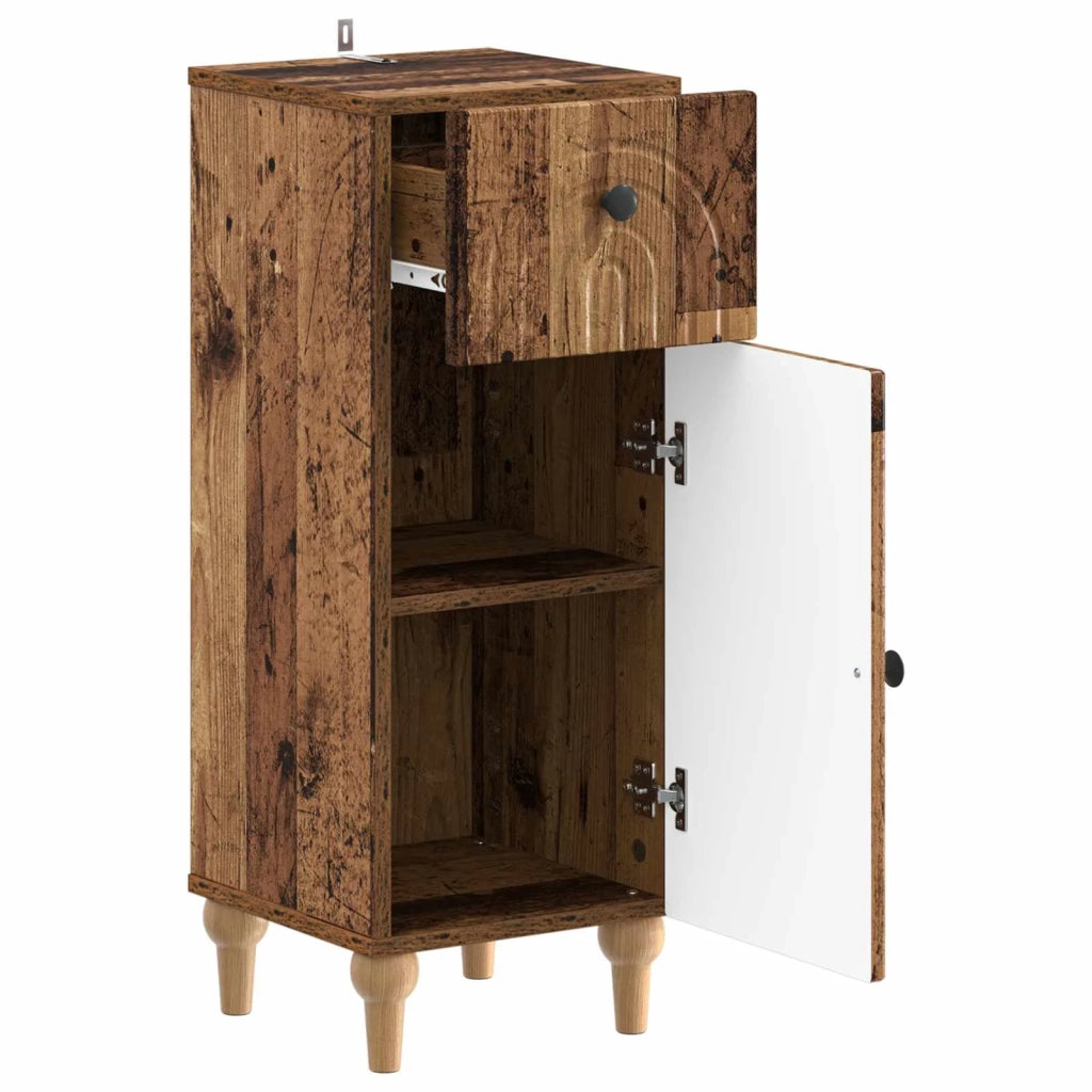 Mobiletto da Bagno ALKMAAR Legno antico 30 x 31 x 80 cm 896173