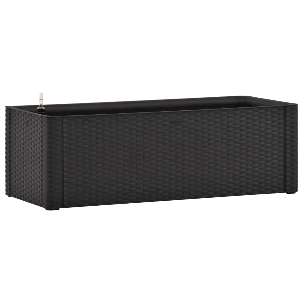 Fioriera rialzata per piante e fiori sistema di irrigazione da giardino 100 x 43 x 33 cm antracite 02_0001230