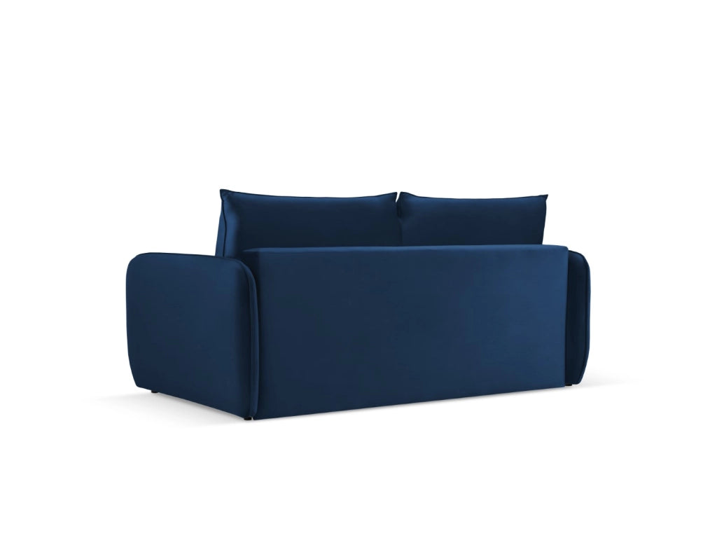 Cosmopolitan Design - Divano convertibile "Vienna" 2 posti in velluto blu reale 