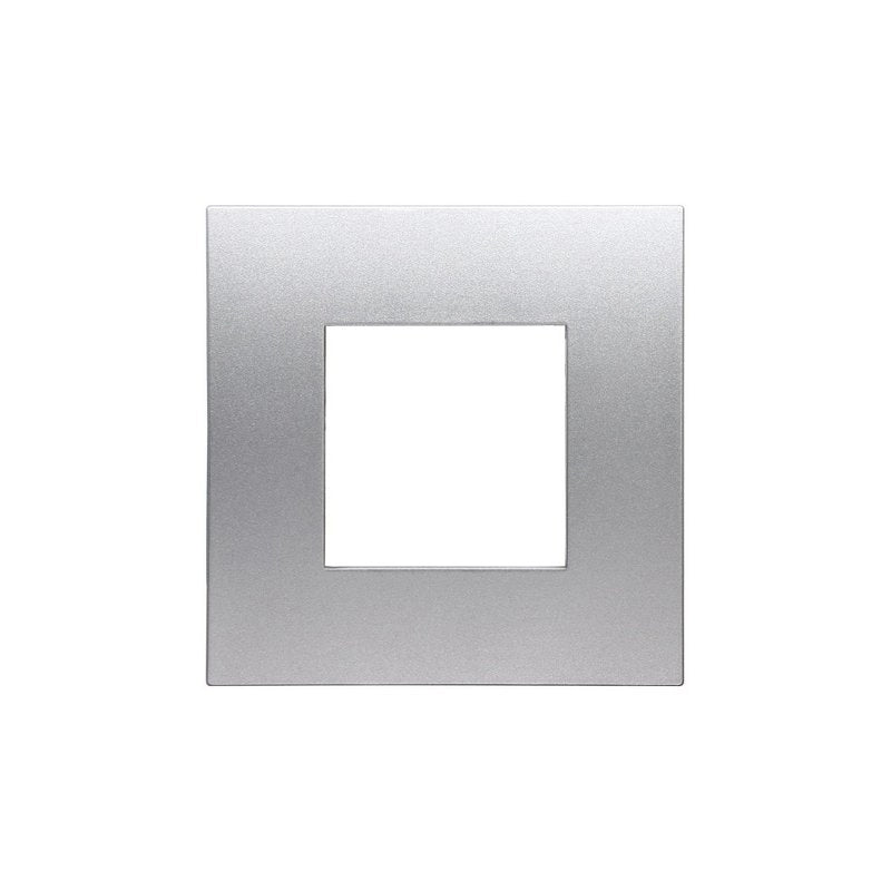 Placca Plastica Serie Venus 2P Colore Silver Compatibile Con Vimar Arke