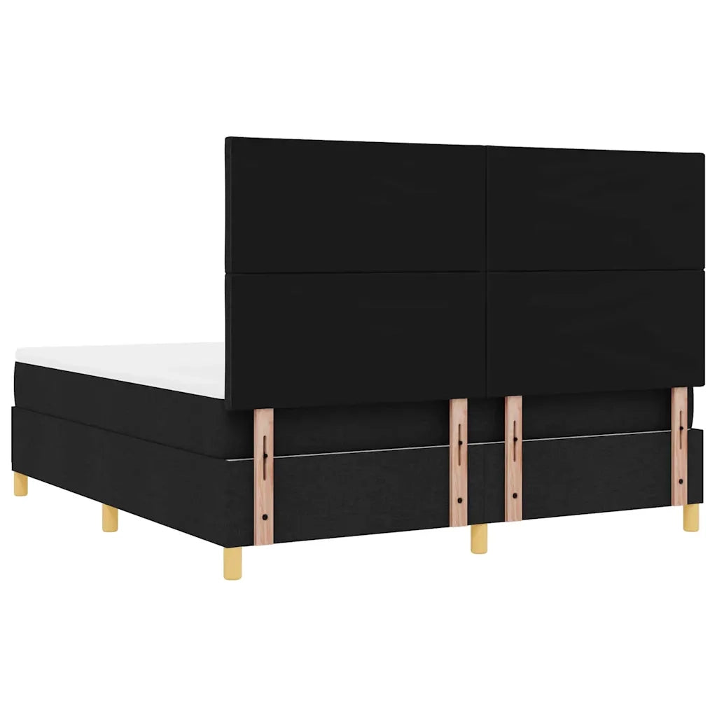 Letto a molle con testiera Nero 180 x 200 cm Tessuto 3339716