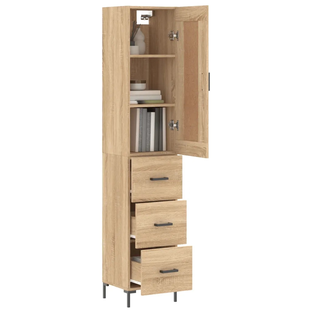 Credenza Rovere Sonoma 34,5x34x180 cm in Legno Multistrato 3200196