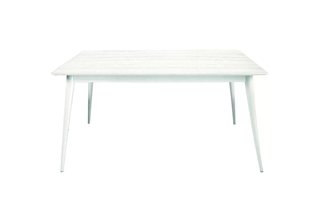 Tavolo allungabile in abete spazzolato laccato bianco 140x85 (819) - Mobili 2G