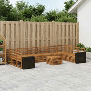 Set di divani da esterno 11 pcs Naturale