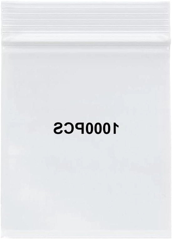 1000 Confezioni di Sacchetti Ziplock Reversibili 50mm x 70mm per Imballaggio - Sacchetti con Cerniera in Plastica