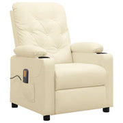 Poltrona Massaggio Reclinabile Crema in Similpelle cod mxl 32275