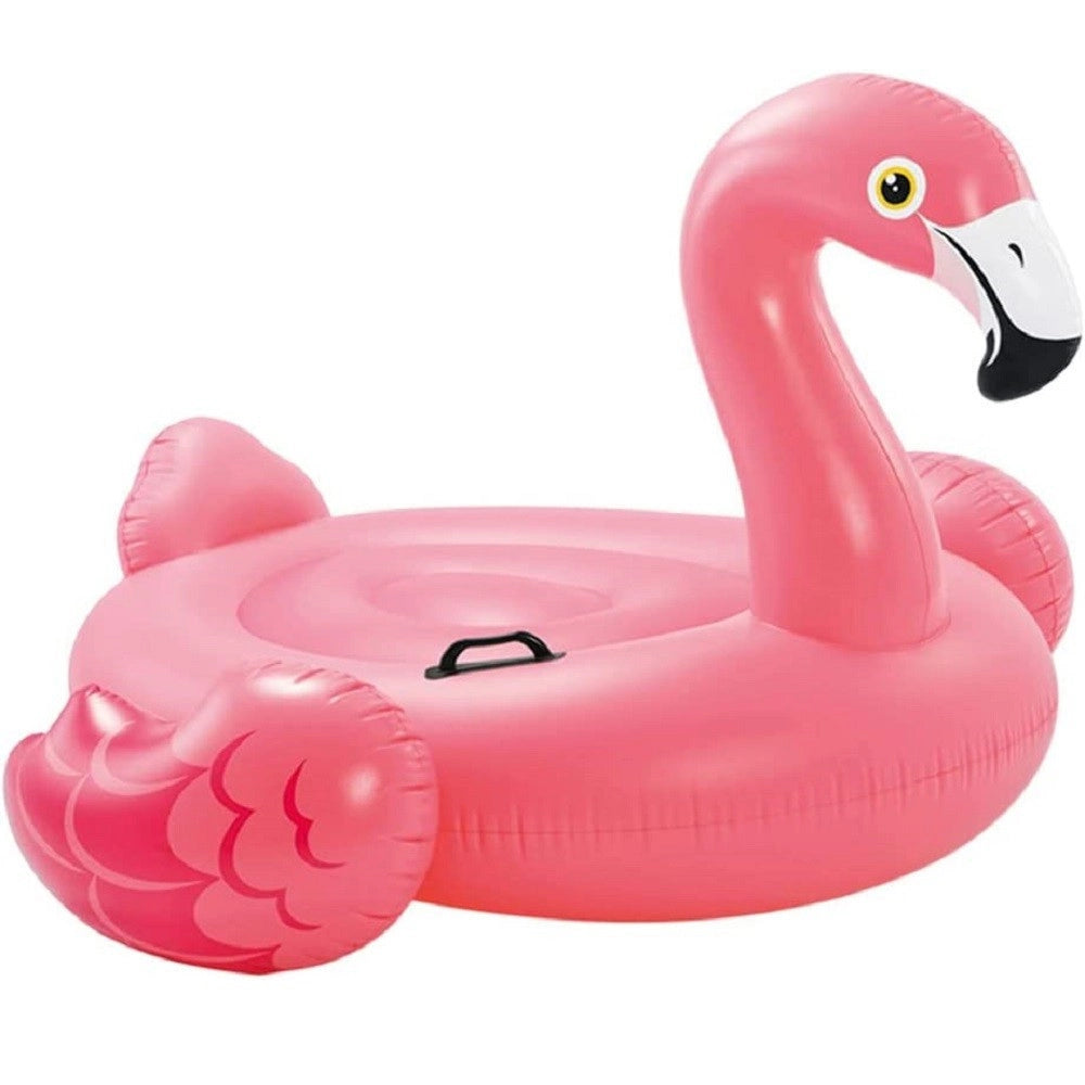 Trade Shop - Cavalcabile Fenicottero Gonfiabile 147x140x94 Cm Con Maniglie Mare Piscina 57558 -