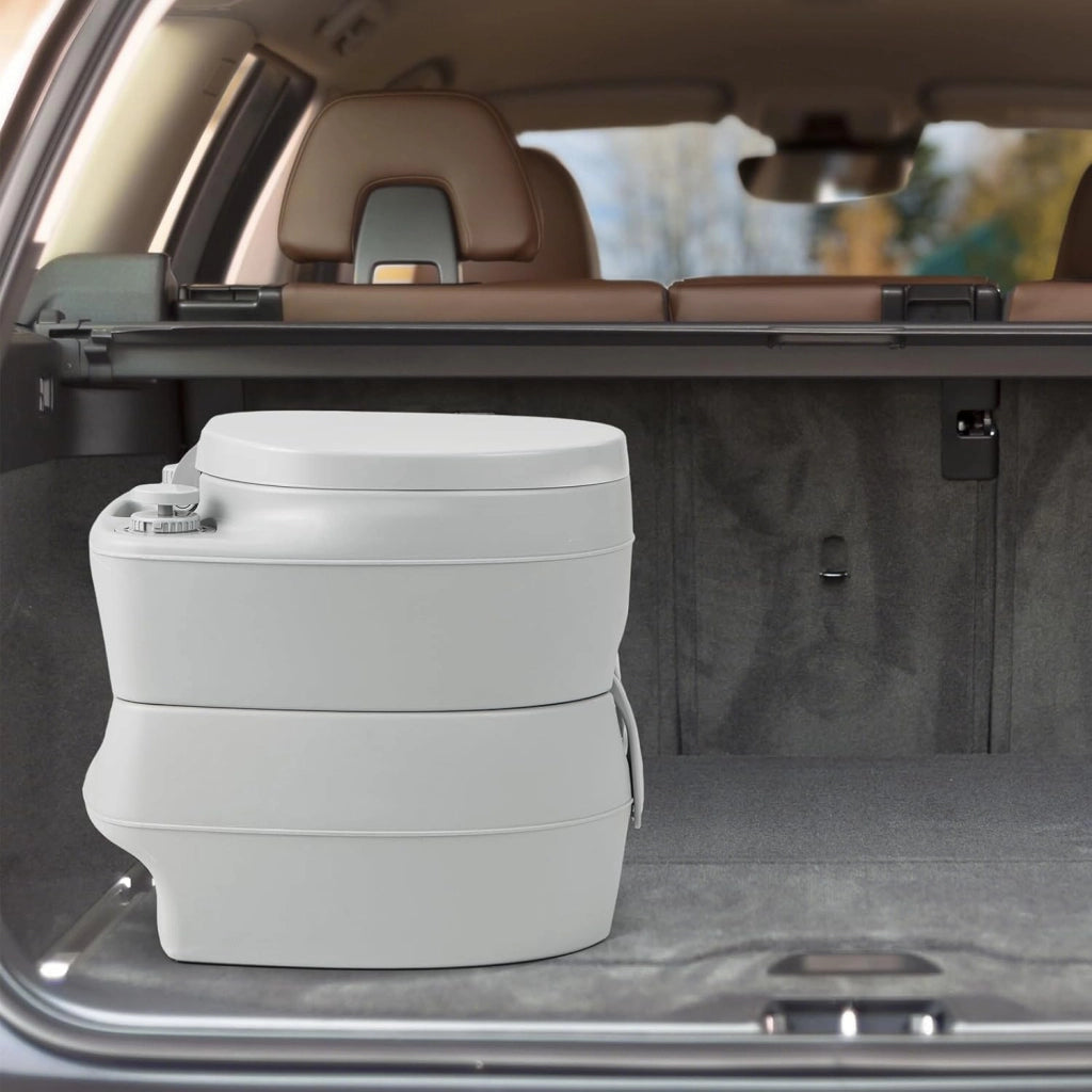 20L Toilette Portatile con Serbatoio d'Acqua Rimovibile a Maniglia, WC Chimico Comodo per Campeggio, Water Portatile per Adulti e Anziani, Supporto Carico 150kg, 45 x 40 x 42 cm