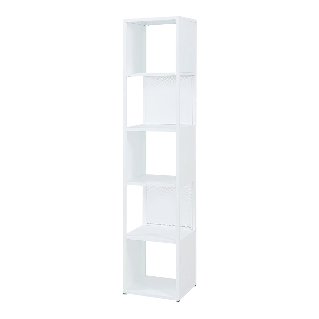 Scaffale da Terra Finspång Libreria in Acciaio 185 x 38 x 38 cm - Bianco [en.casa]