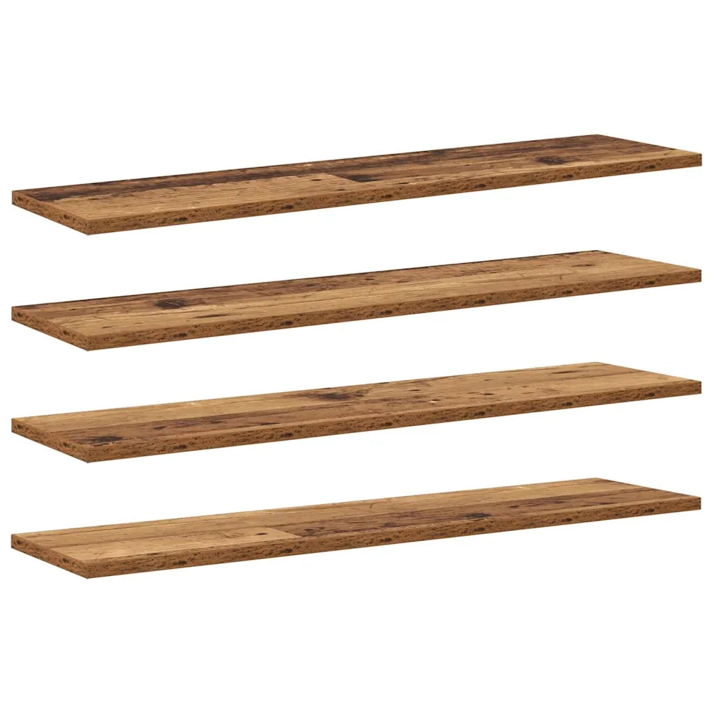 Scaffale 4 pcs Marrone 80 x 20 x 1,5 cm Legno multistrato 875057