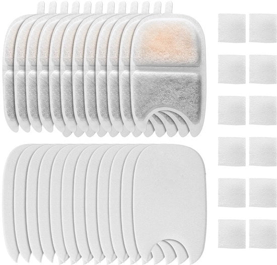Filtro per Acqua per Animali - 12 Pezzi - Forma Spazzola - Sistema Filtro Multistrato - Carbone Attivo e Cambiointerchangeur Ioni - Per Gatti e Cani - Rimuove Cloro, Metalli Pesanti e Odori