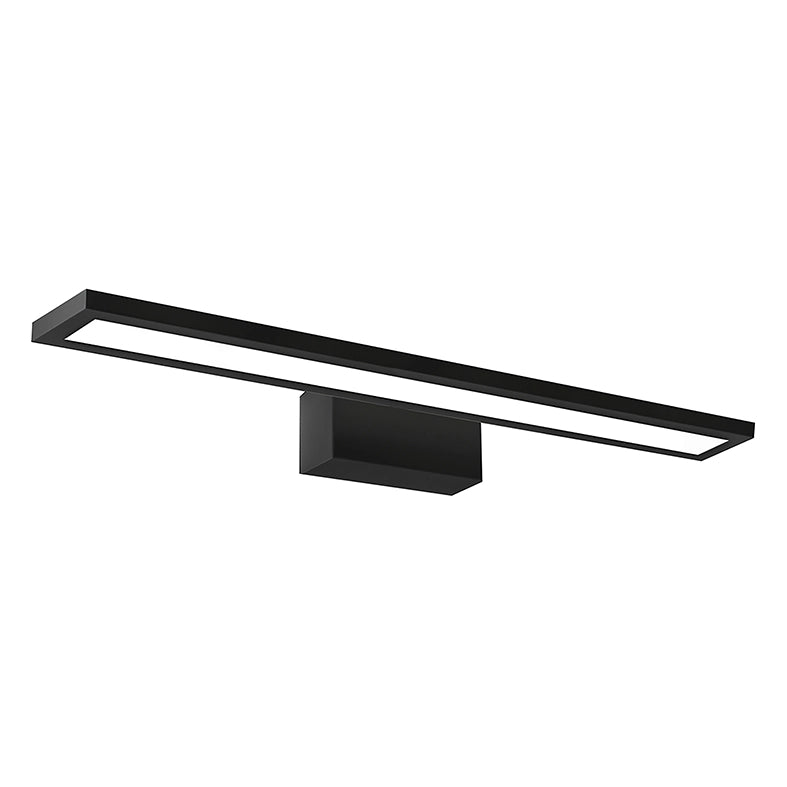 READ Applique da bagno LED 20W 2300lm 3000K IP20 Nera - Rossini Illuminazione - Lampada a parete sottile per specchi e quadri in metallo