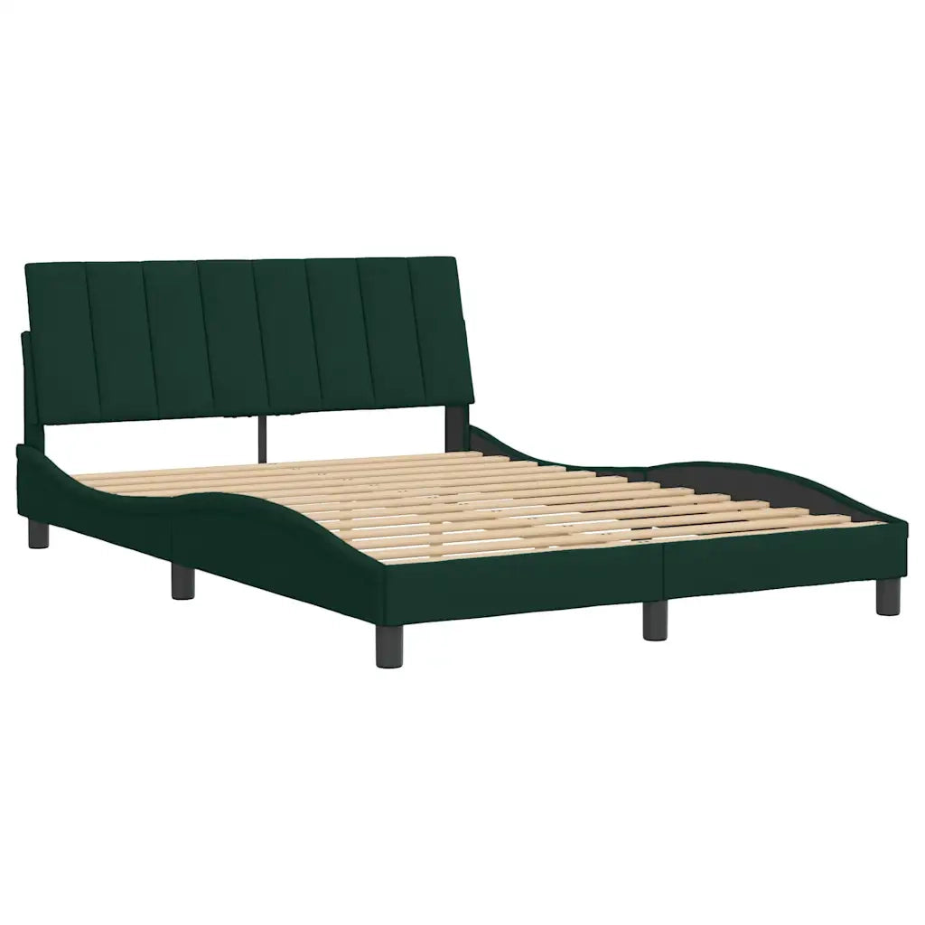 Giroletto senza Materasso Hanko Verde Scuro 140x190 cm in Velluto