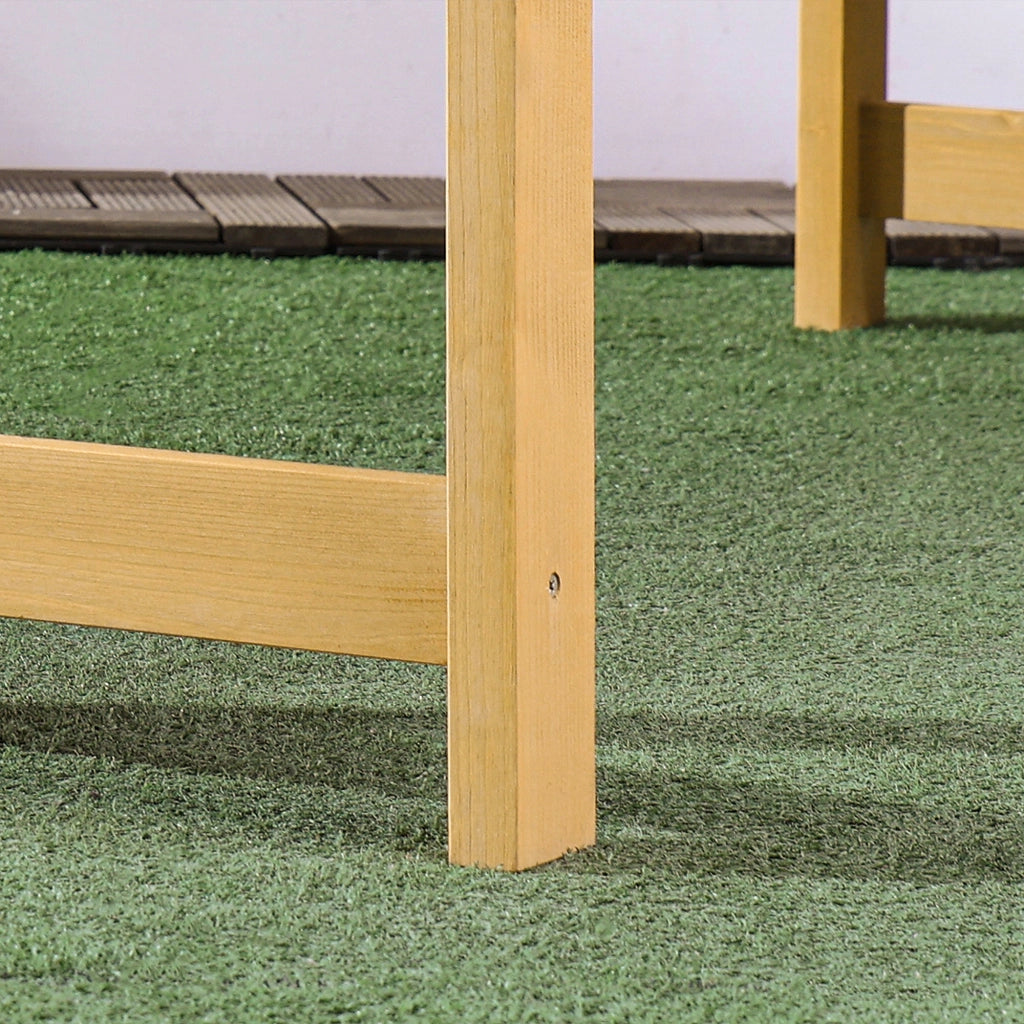 Panchina da giardino a 2 posti in legno resistente ai raggi UV; capacità 240 kg; 140 x 50 x 85 cm; arancione; arredamento da esterno resistente
