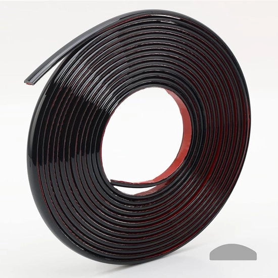 Striscia autoadesiva nera per decorare, 3D-muurrandstrip, decorativa nastrina, muursticker, decorativa striscia, per decorare soffitti, angoli, porte, guardaroba, abitazioni e auto (1,2 cm * 5 m / 0,47 pollici / 16,4 ft)