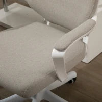 Sedia da Ufficio Ergonomica con Altezza Regolabile e Funzione Dondolo, 62x69x92-100cm, Beige