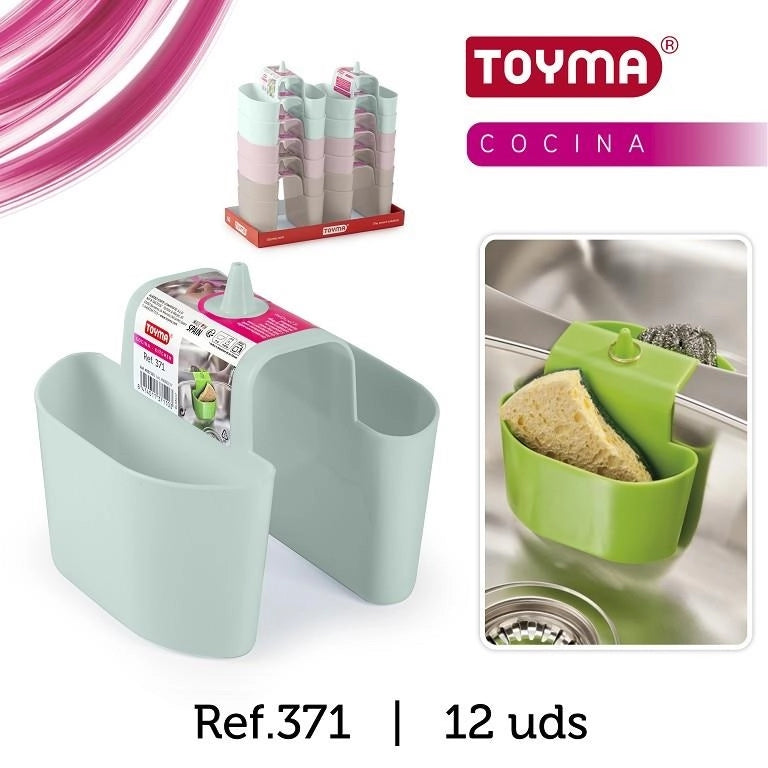 1 Pezzo Portaspugna Appoggio Lavello Doppio Color 3 Colori