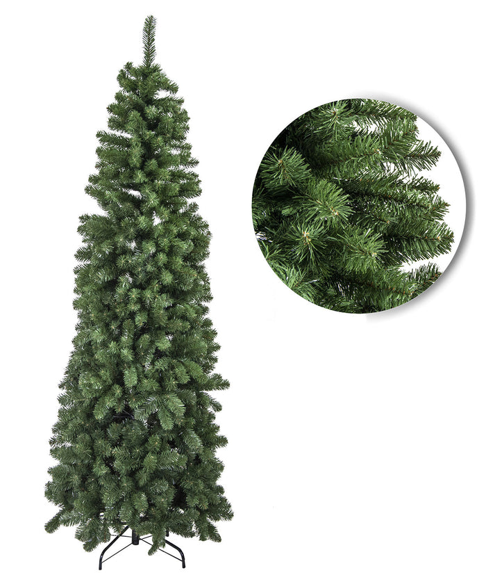 Albero di Natale Artificiale 1217 rami cm Ø84xh240 monte Vettore slim verde