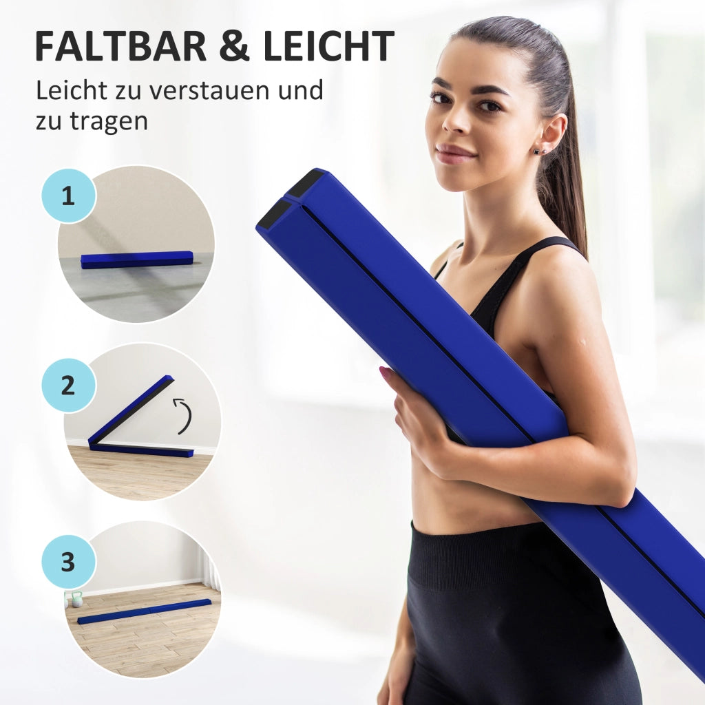 TRAVE GINNICA PIEGHEVOLE 236 x 10/15 x 6,5 cm Blu Poliestere