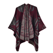 Sciarpa da donna divisa in stile retr¨°, mantello in cashmere spesso e caldo, perfetto per autunno e inverno.