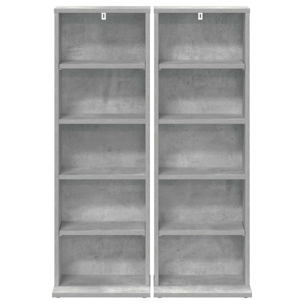 Mobile per CD 2 pz Grigio Cemento 33 x 23,5 x 97,5 cm 8012697