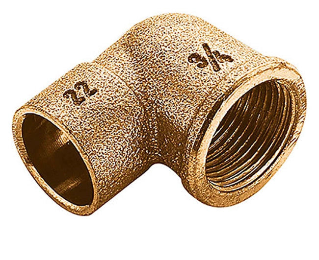 RACCORDO CURVO A SALDARE FEMMINA IN BRONZO SERIE 4000 1 ø22   FRA-BO SPA