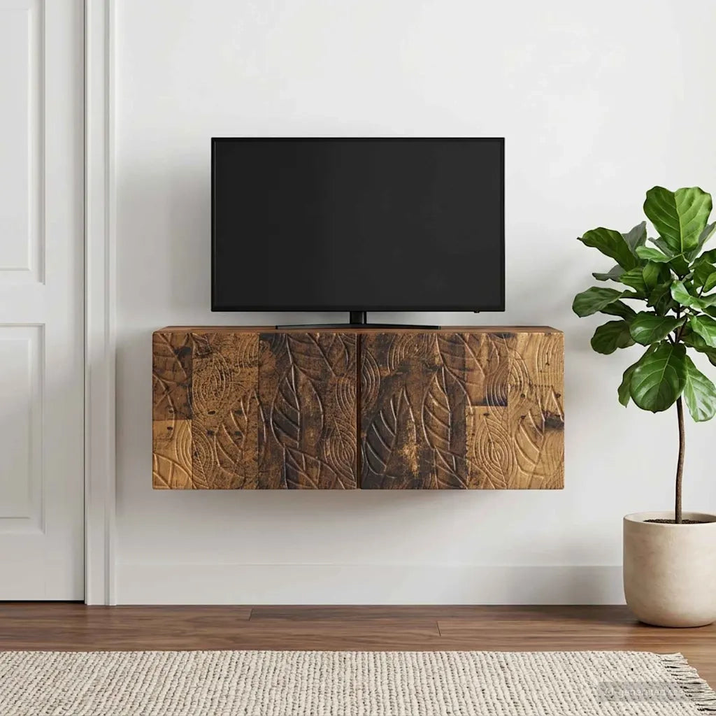 Mobile Porta TV da Muro 59,5 x 31 cm Legno antico 898883