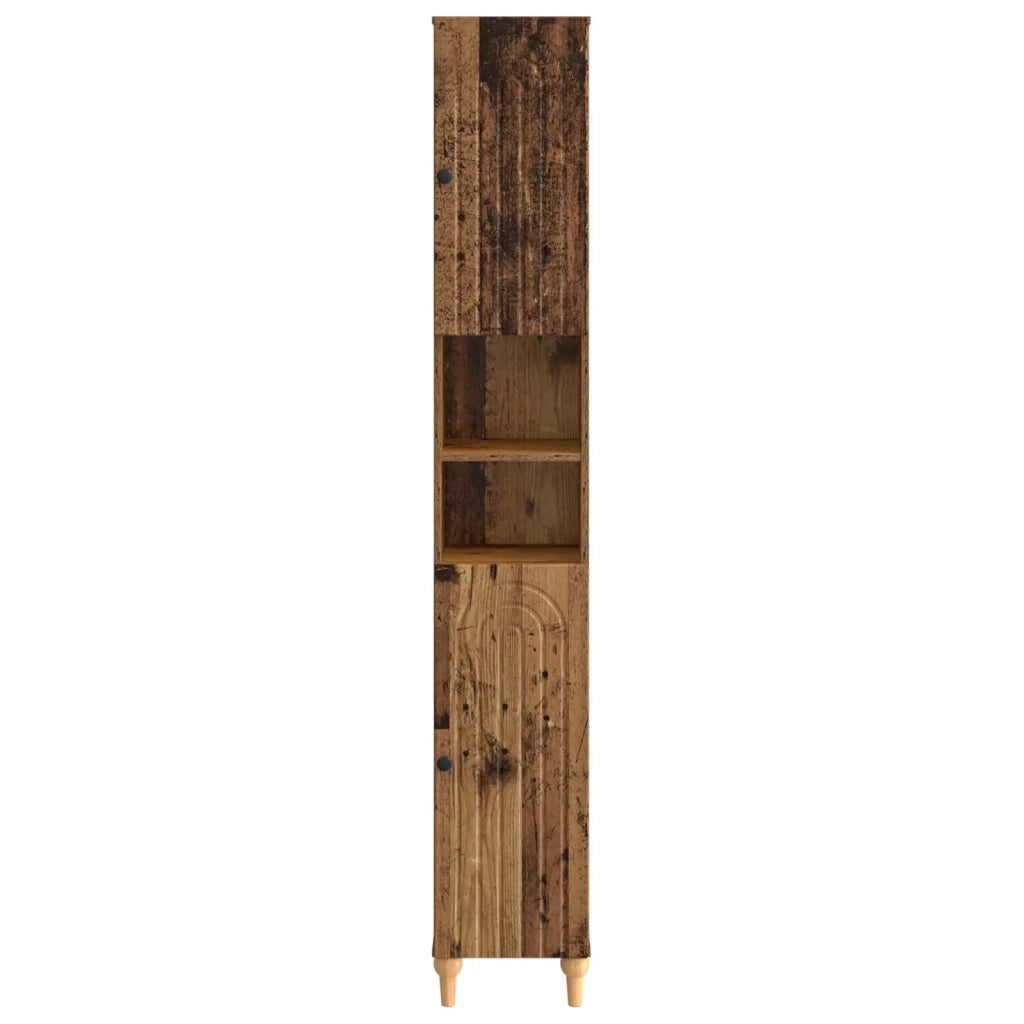 Armadio da Bagno con Ripiano Aperto ALKMAAR Legno antico 896163