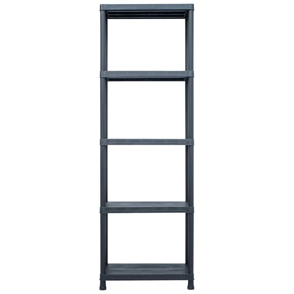 Ripiano portaoggetti 125 kg 60 x 30 x 180 cm plastica nera 02_0000635