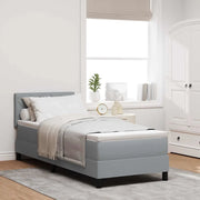 Letto a molle con materasso Grigio chiaro 80 x 200 cm Tessuto 3342240