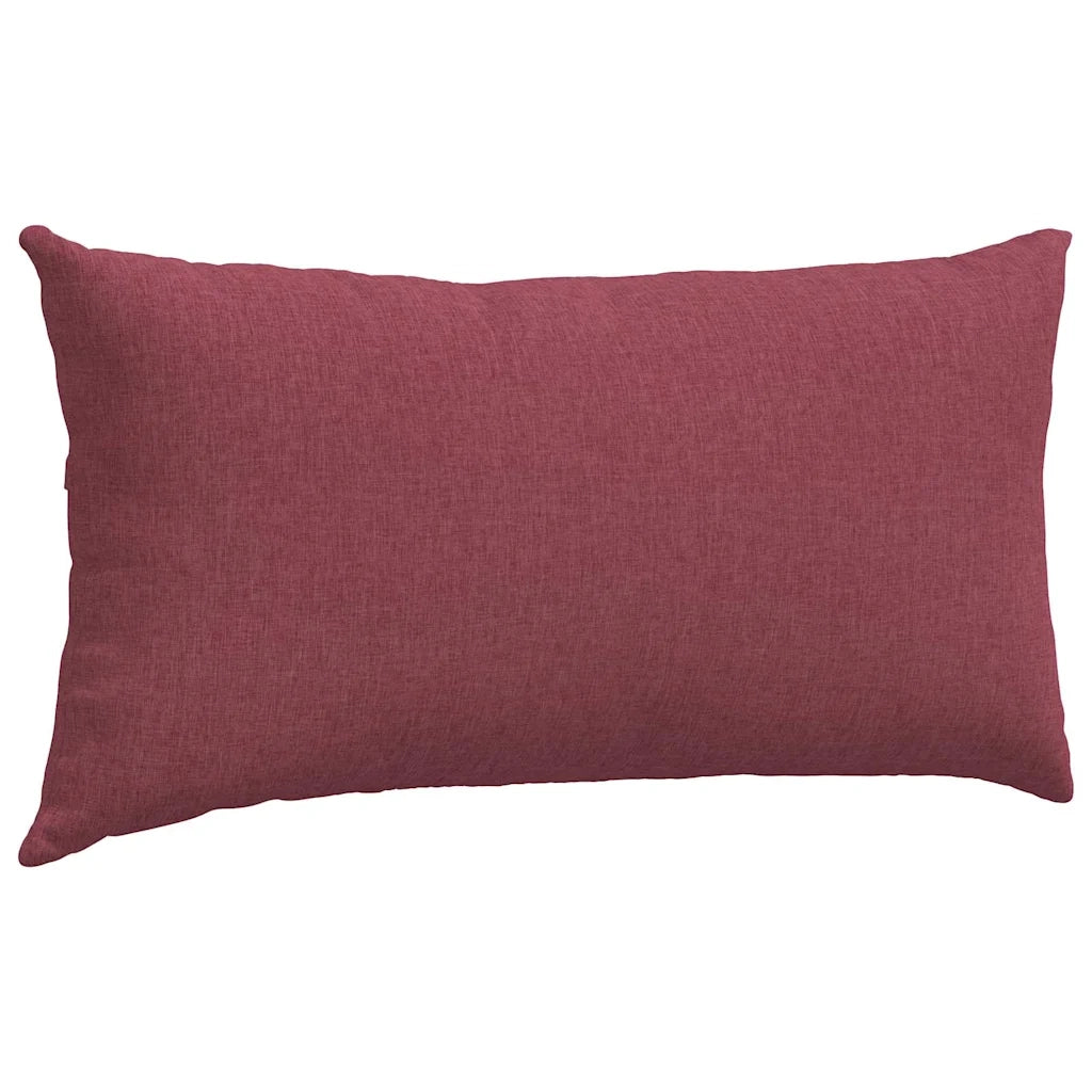 Cuscini da Divano 2 pz | Cuscini per sedie Rosso Vino 80 x 40 cm Tessuto