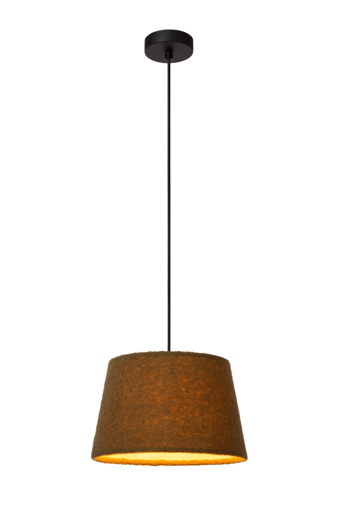 Lampada a sospensione WOOLLY verde cotone E27 60W Lucide