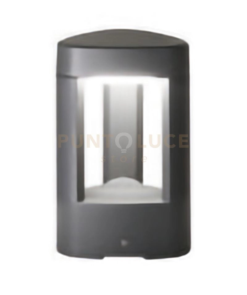 GES493- PALETTO IN ALLUMINIO 1 LUCE ATTACCO GX53 GRIGIO ANTRACITE H.20CM