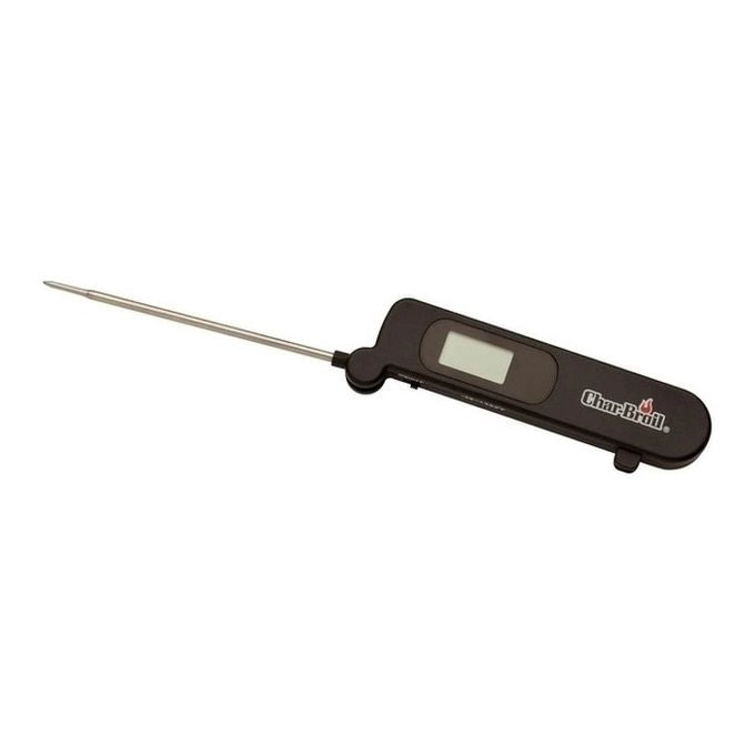 Char-Broil 140537 Termometro Digitale Pieghevole con Display LCD e Sonda in Acciaio Inox colore Nero