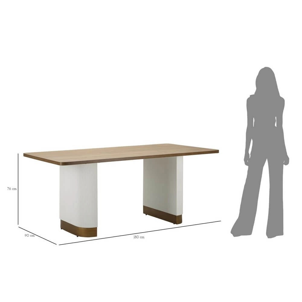 Tavolo da Pranzo Rettangolare cm 180X90X76 - TOLOSA