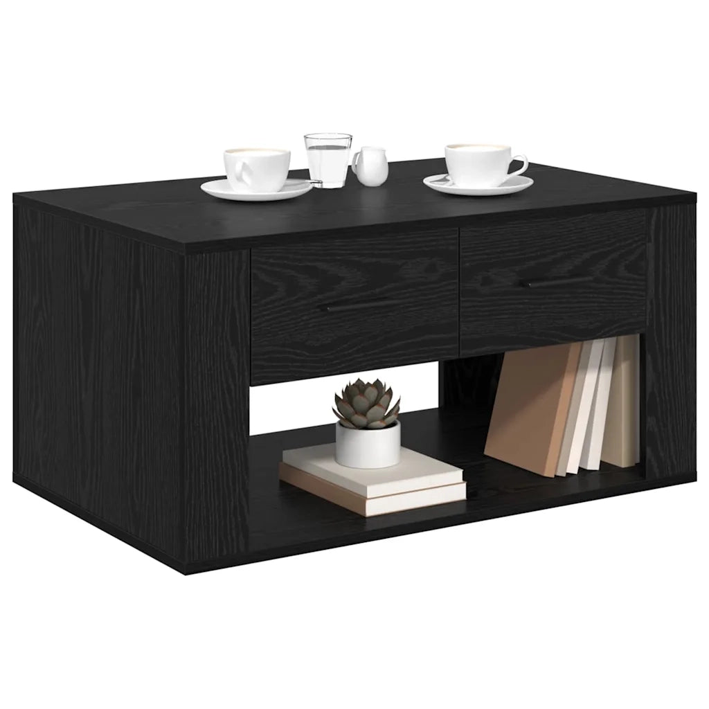 Tavolino da salotto con cassetto Rovere Nero 80 x 50 x 40 cm 881131