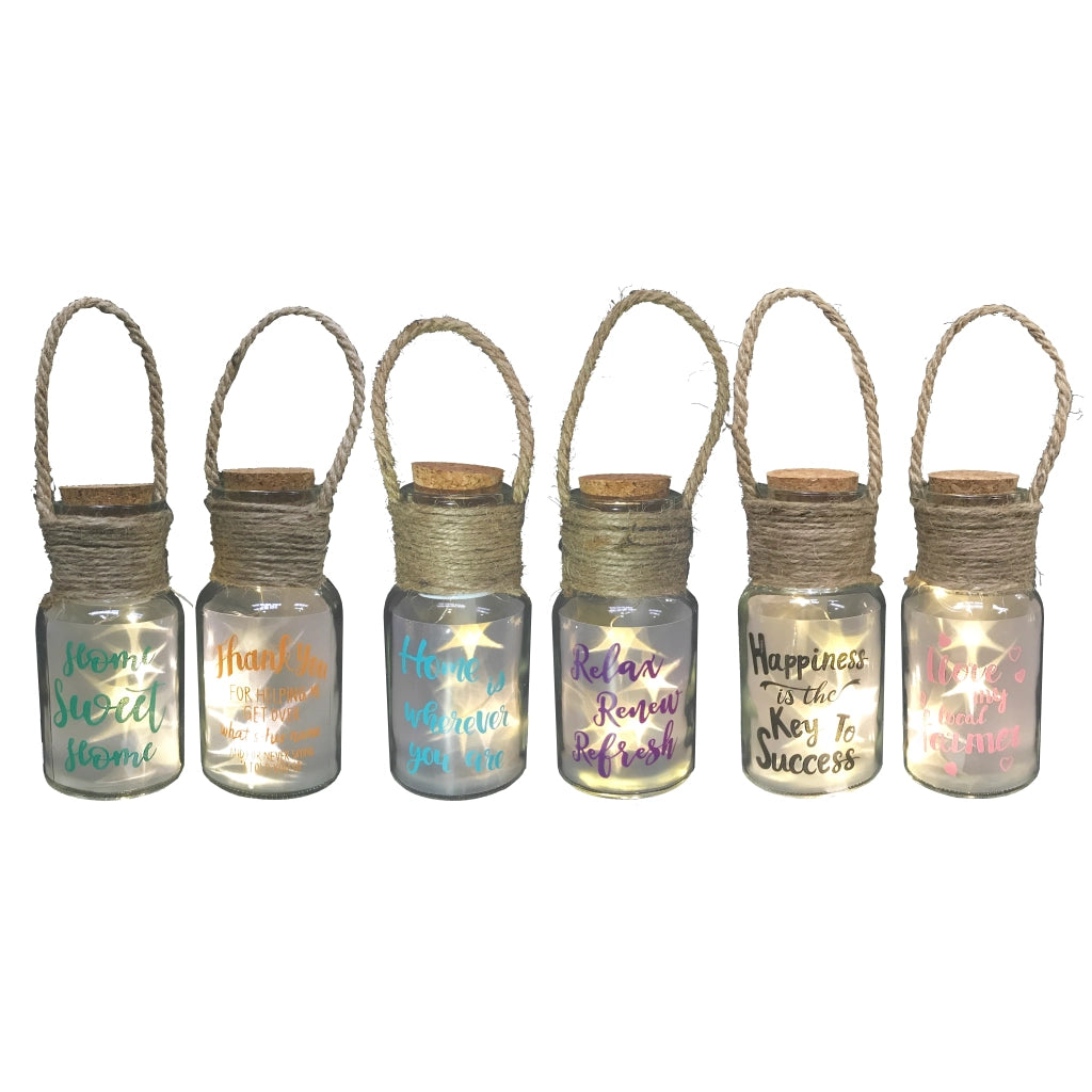 BOTTIGLIA LED STELLE D.7XH14CM IN DIVERSI COLORI.