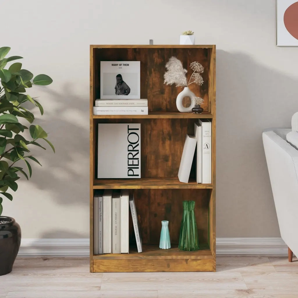 Libreria Rovere Fumo 60x24x109 cm in Legno Multistrato 815087