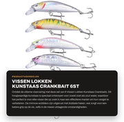 Set di Crankbait 6 pezzi - Lame per Pescare Sogliola - Lame per Pescare Merluzzo - Lame per Pescare Trote - Wobblers Minnow - Eschegeggi con Doppia Lama