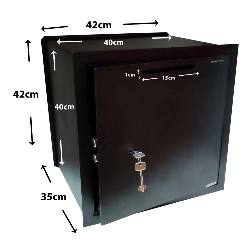 Genie Hand Cassaforte Meccanica Deposito a Muro Grande 35x42x45 cm