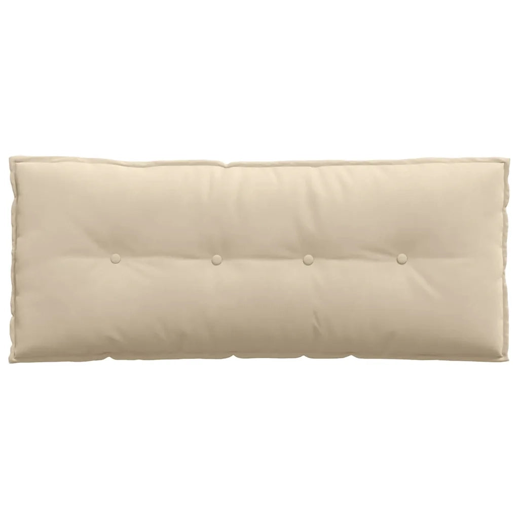 Cuscino per Schiena Crema 120 x 50 cm Tessuto in Microfibra 42014820