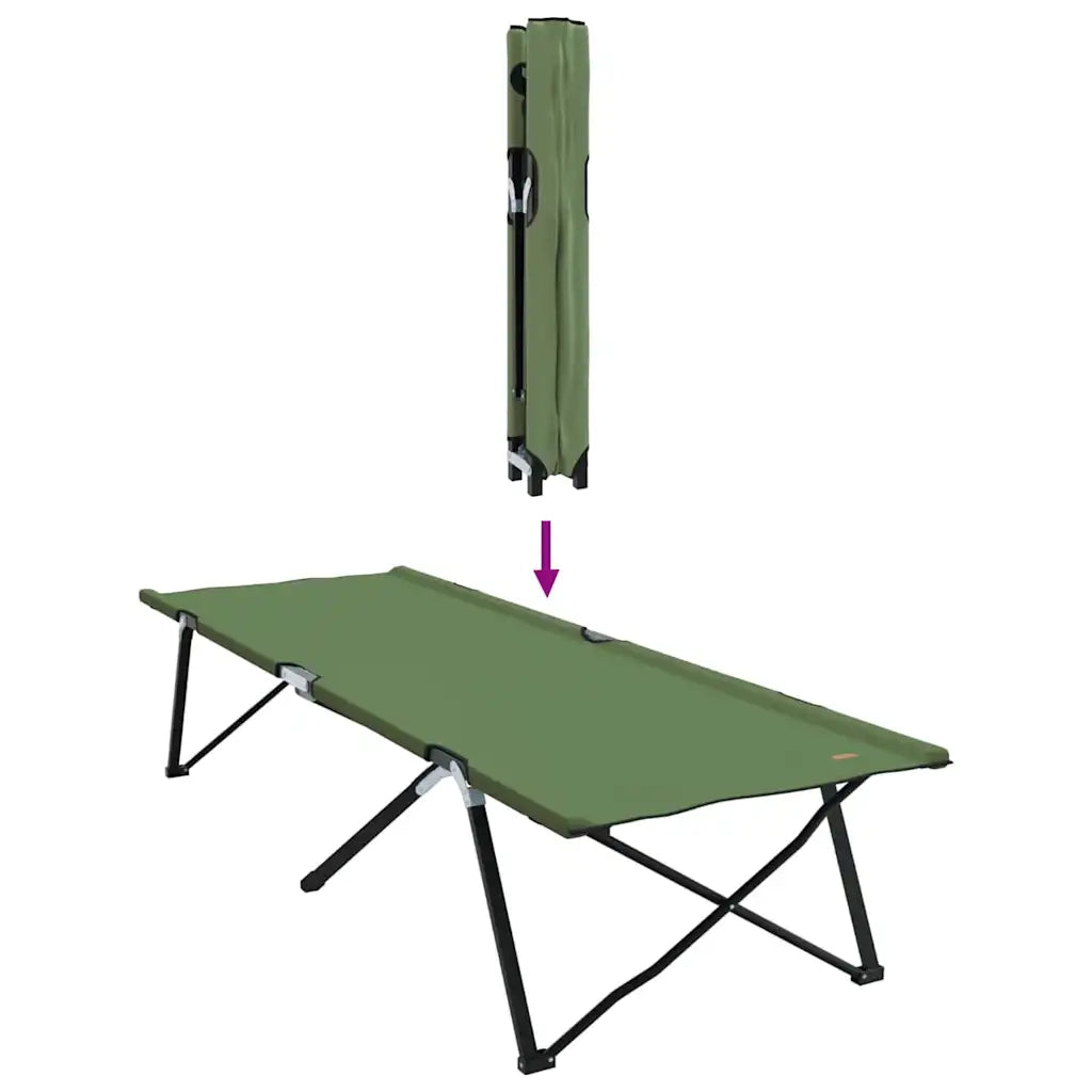 Letto da campeggio pieghevole 2 pz Verde 206 x 76 x 74 cm CFW8523476