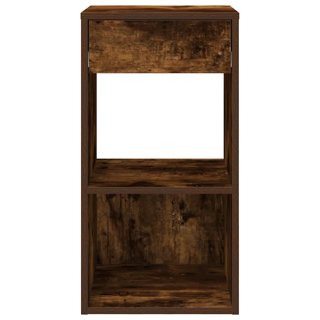 Comodini con Cassetto 2 pz Rovere Fumo 35x34x66,5 cm 858722
