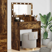 Tavoli da Trucco per Camera da Letto con cassetto Rovere fumé 888972