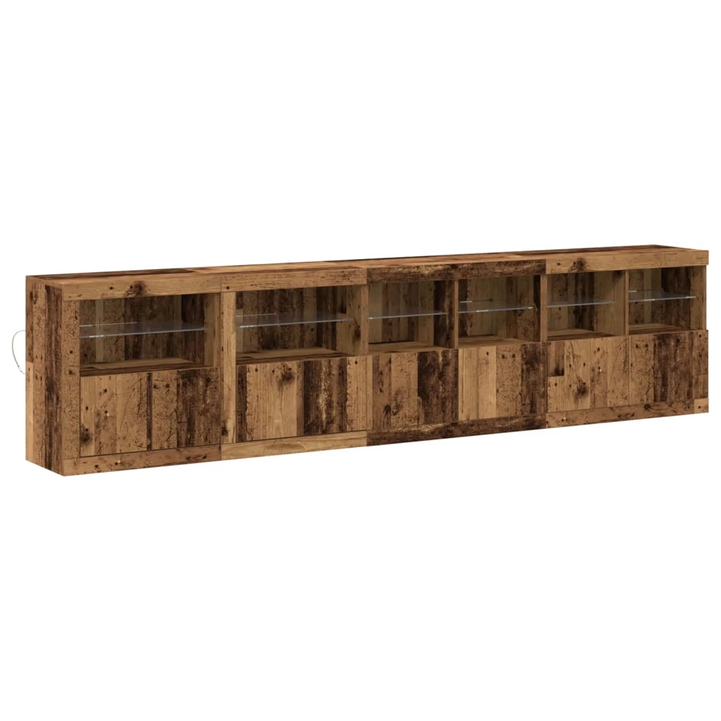 Madia LED Legno vecchio 283 x 37 x 67 cm Legno multistrato 3333113