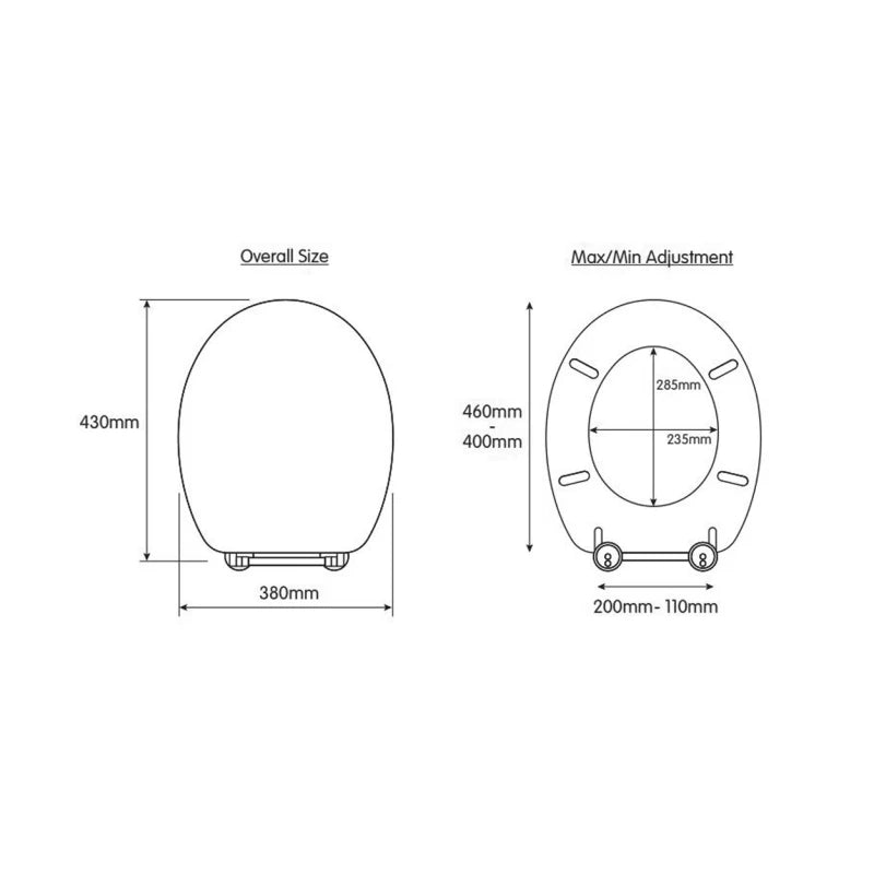 Sedile universale con soft close antibatterico