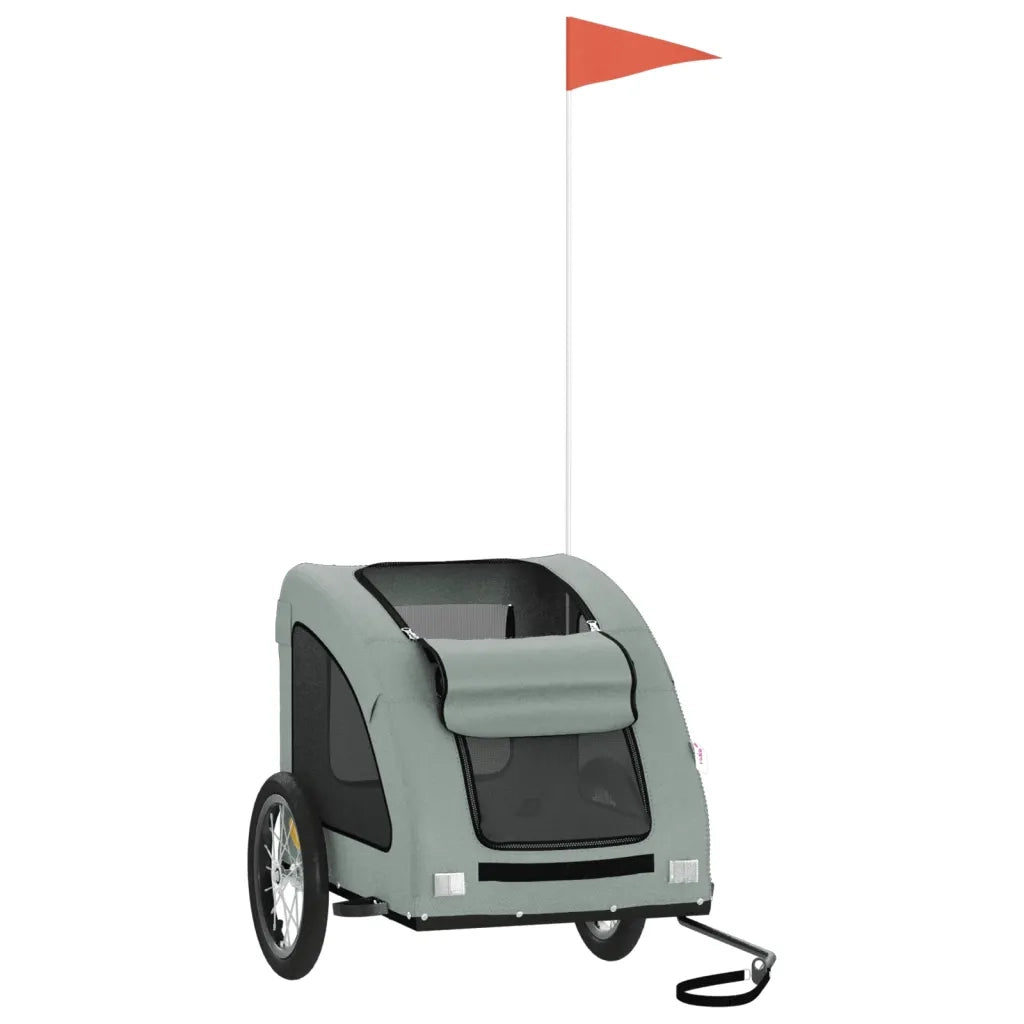 Rimorchio da Bici per Animali Grigio Oxford e Ferro CFW3366288