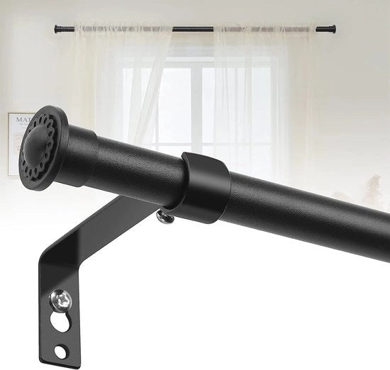 Telaio per tenda regolabile 71-127 cm con attacco in acciaio inossidabile - Diametro 16 mm, stile rustico e colore grigio scuro
