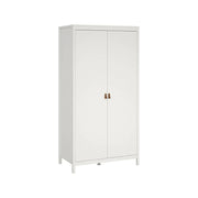 Guardaroba 2 ante Zagabria, Mobile camera da letto, Cabina armadio portabiti, Armadio appendiabiti, 102x58 h199 cm, Bianco