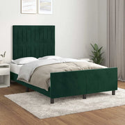 Giroletto senza Materasso Verde Scuro 120x190 cm Velluto